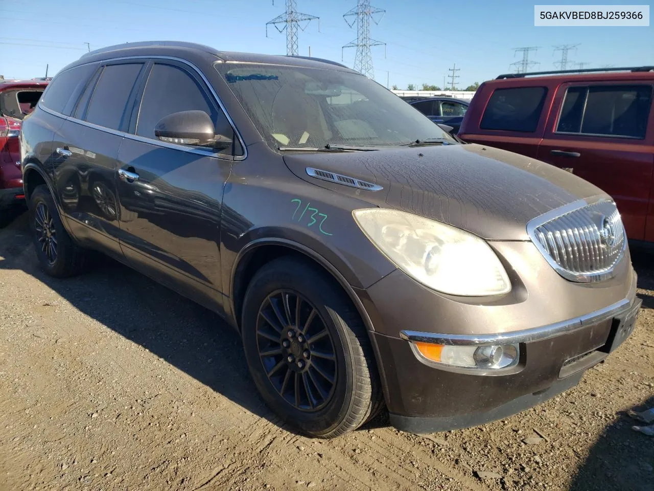 2011 Buick Enclave Cxl VIN: 5GAKVBED8BJ259366 Lot: 70457284