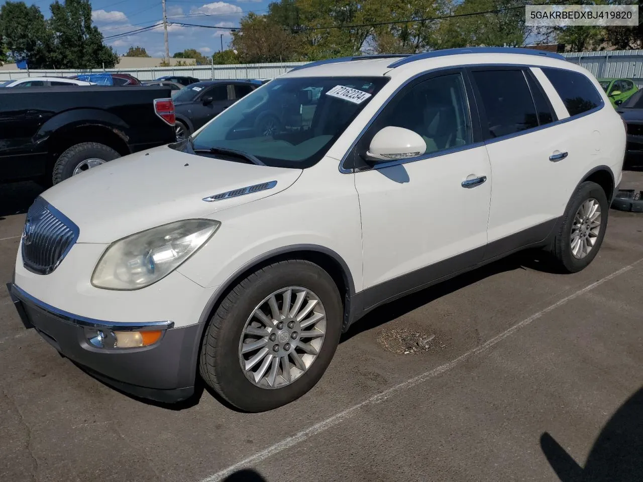 2011 Buick Enclave Cxl VIN: 5GAKRBEDXBJ419820 Lot: 72162234