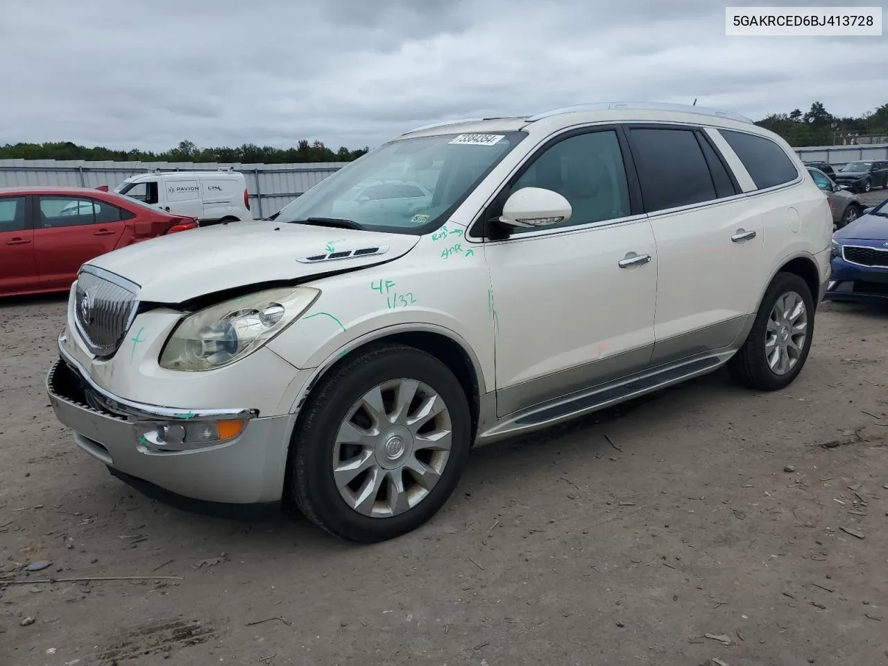 2011 Buick Enclave Cxl VIN: 5GAKRCED6BJ413728 Lot: 73384354