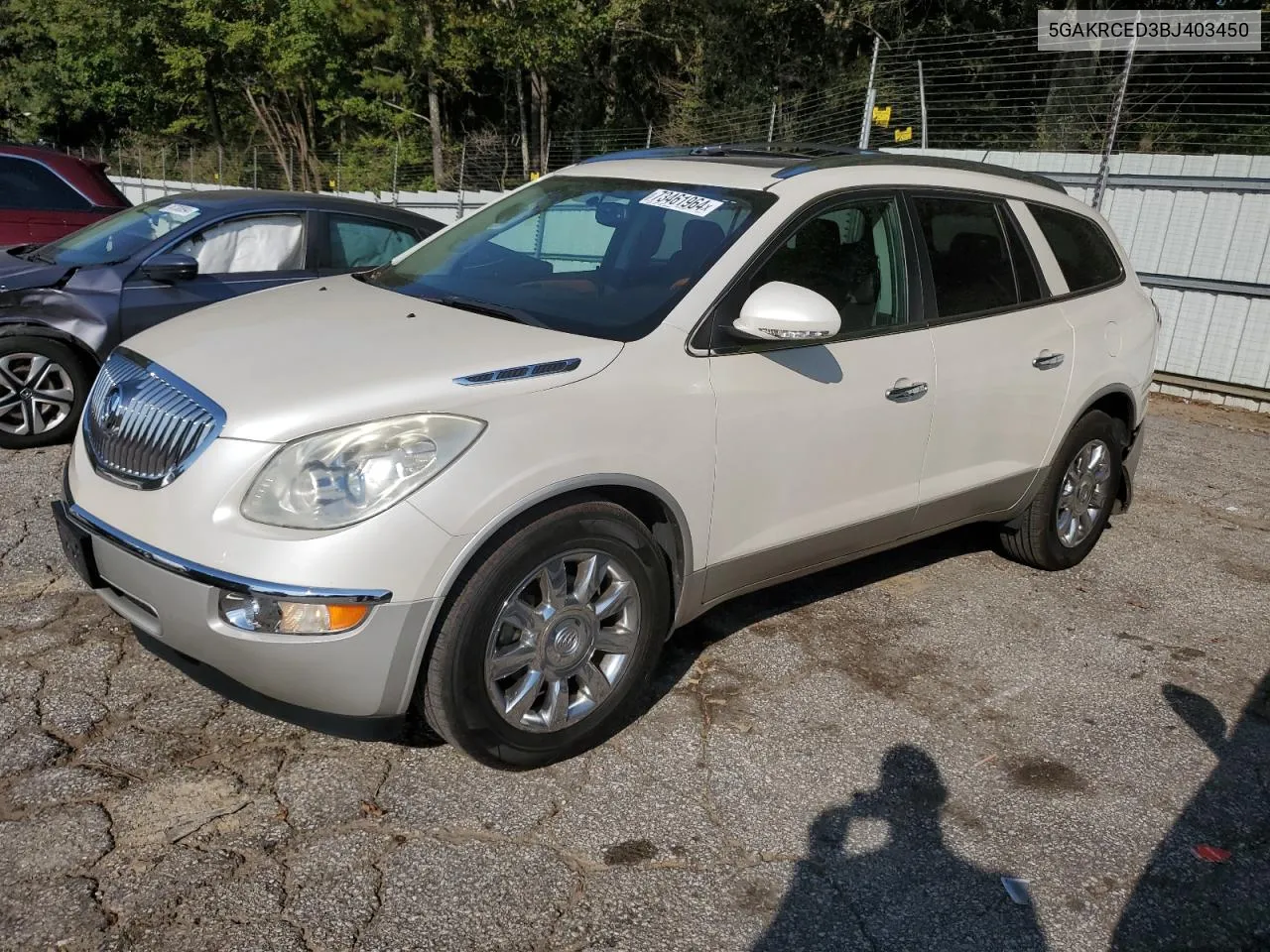 2011 Buick Enclave Cxl VIN: 5GAKRCED3BJ403450 Lot: 73461964