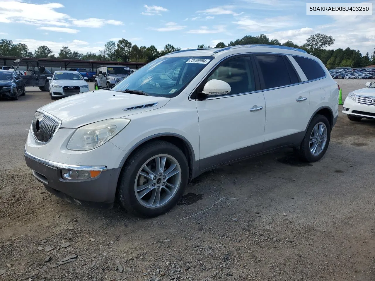 2011 Buick Enclave Cx VIN: 5GAKRAED0BJ403250 Lot: 73469954