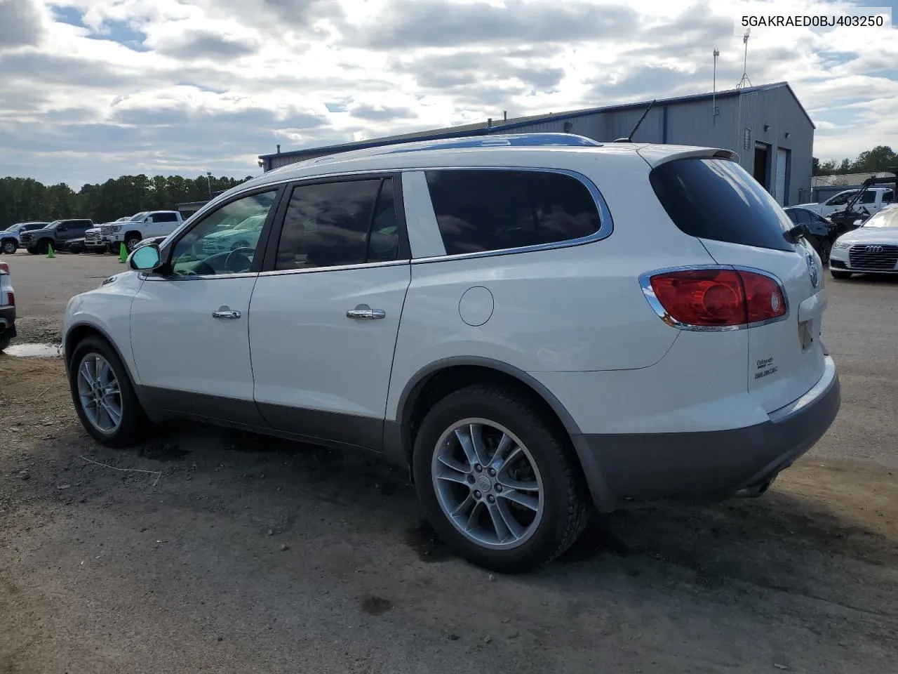 2011 Buick Enclave Cx VIN: 5GAKRAED0BJ403250 Lot: 73469954