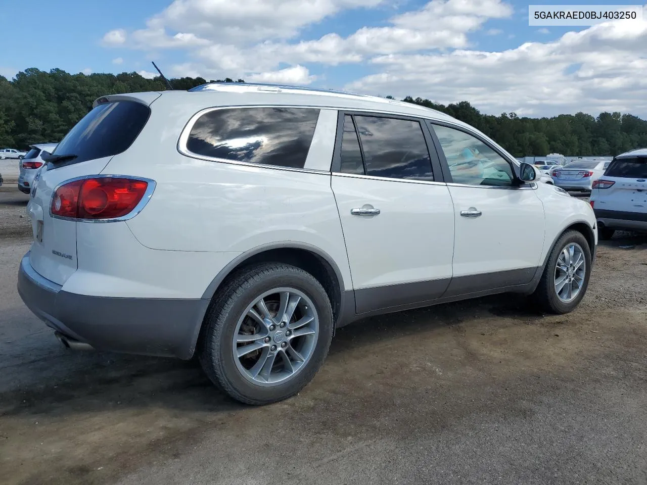 2011 Buick Enclave Cx VIN: 5GAKRAED0BJ403250 Lot: 73469954