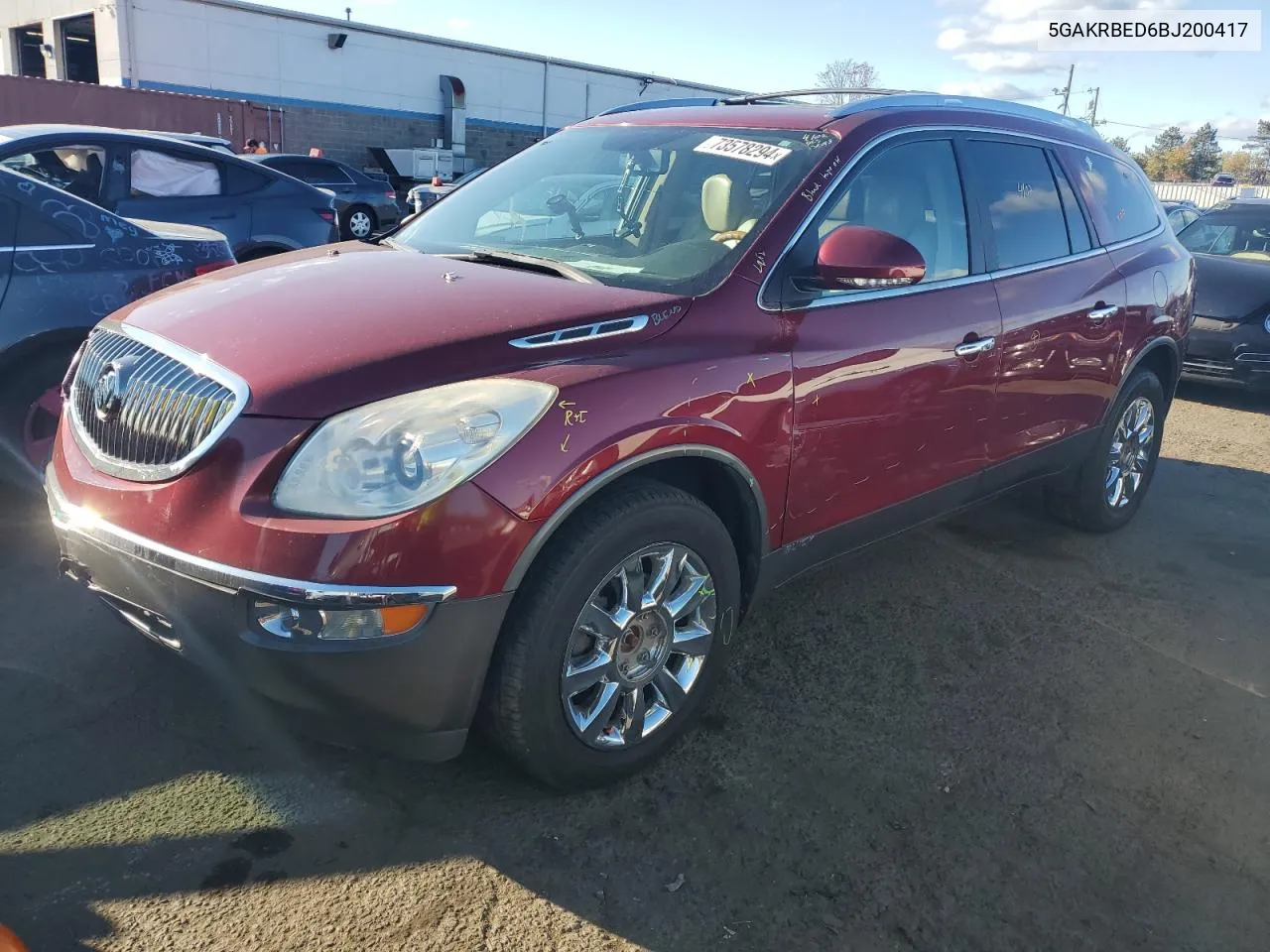 2011 Buick Enclave Cxl VIN: 5GAKRBED6BJ200417 Lot: 73578294