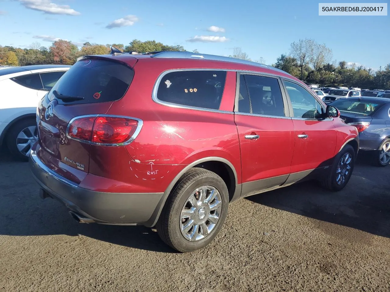 2011 Buick Enclave Cxl VIN: 5GAKRBED6BJ200417 Lot: 73578294