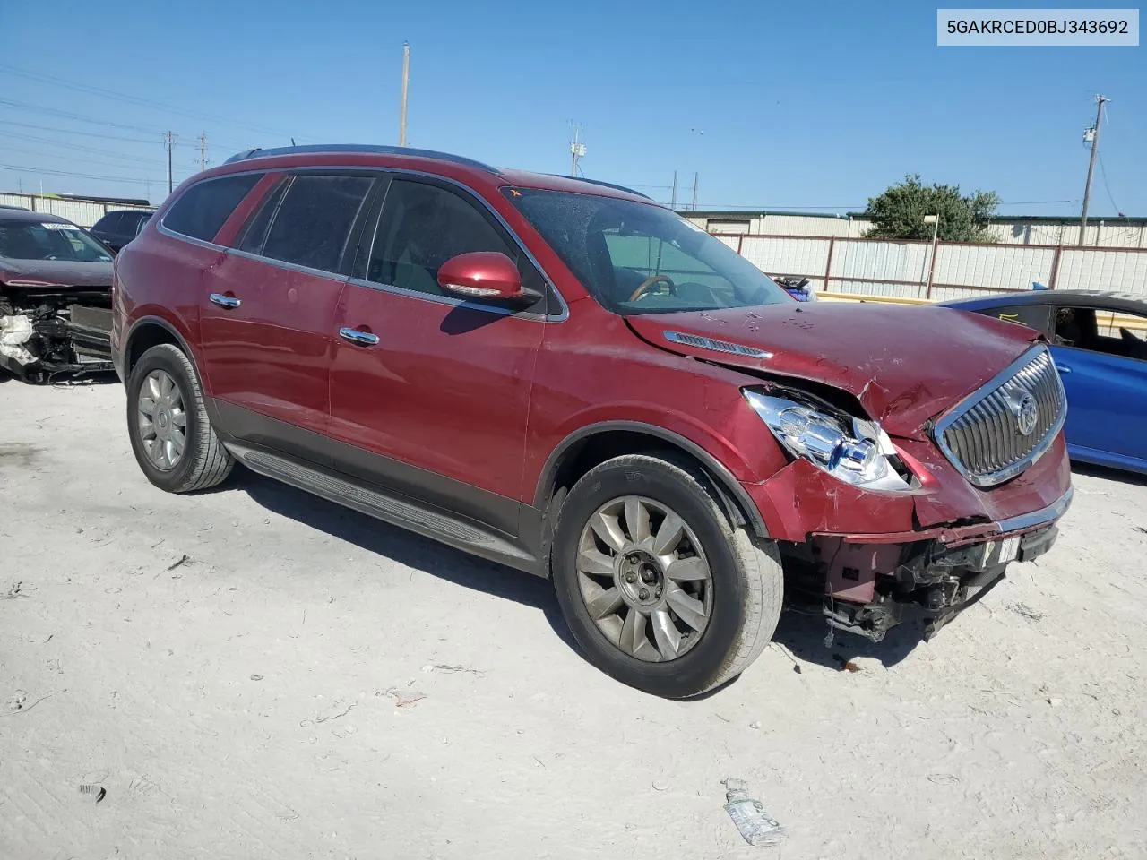 2011 Buick Enclave Cxl VIN: 5GAKRCED0BJ343692 Lot: 73858204