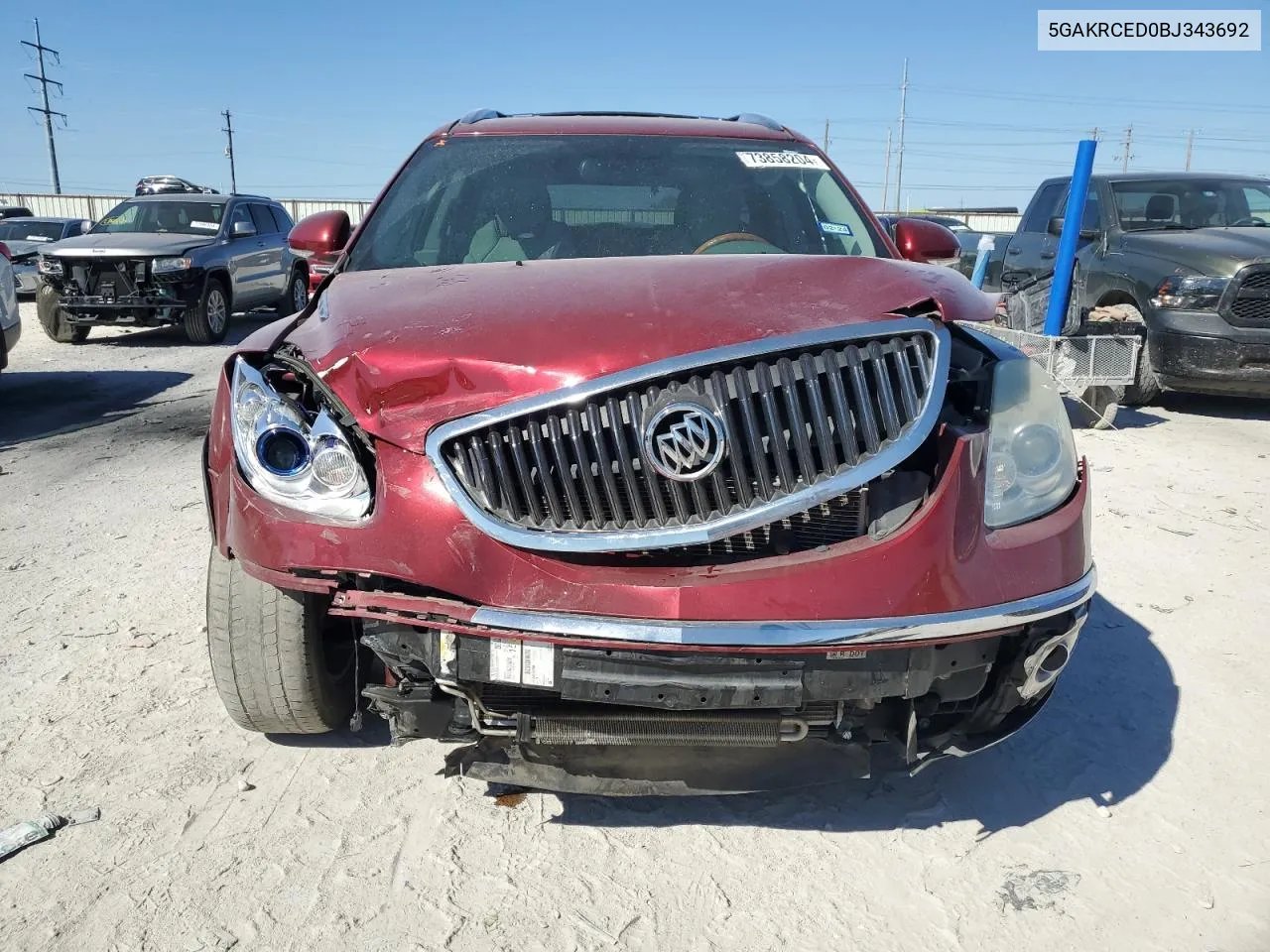 2011 Buick Enclave Cxl VIN: 5GAKRCED0BJ343692 Lot: 73858204