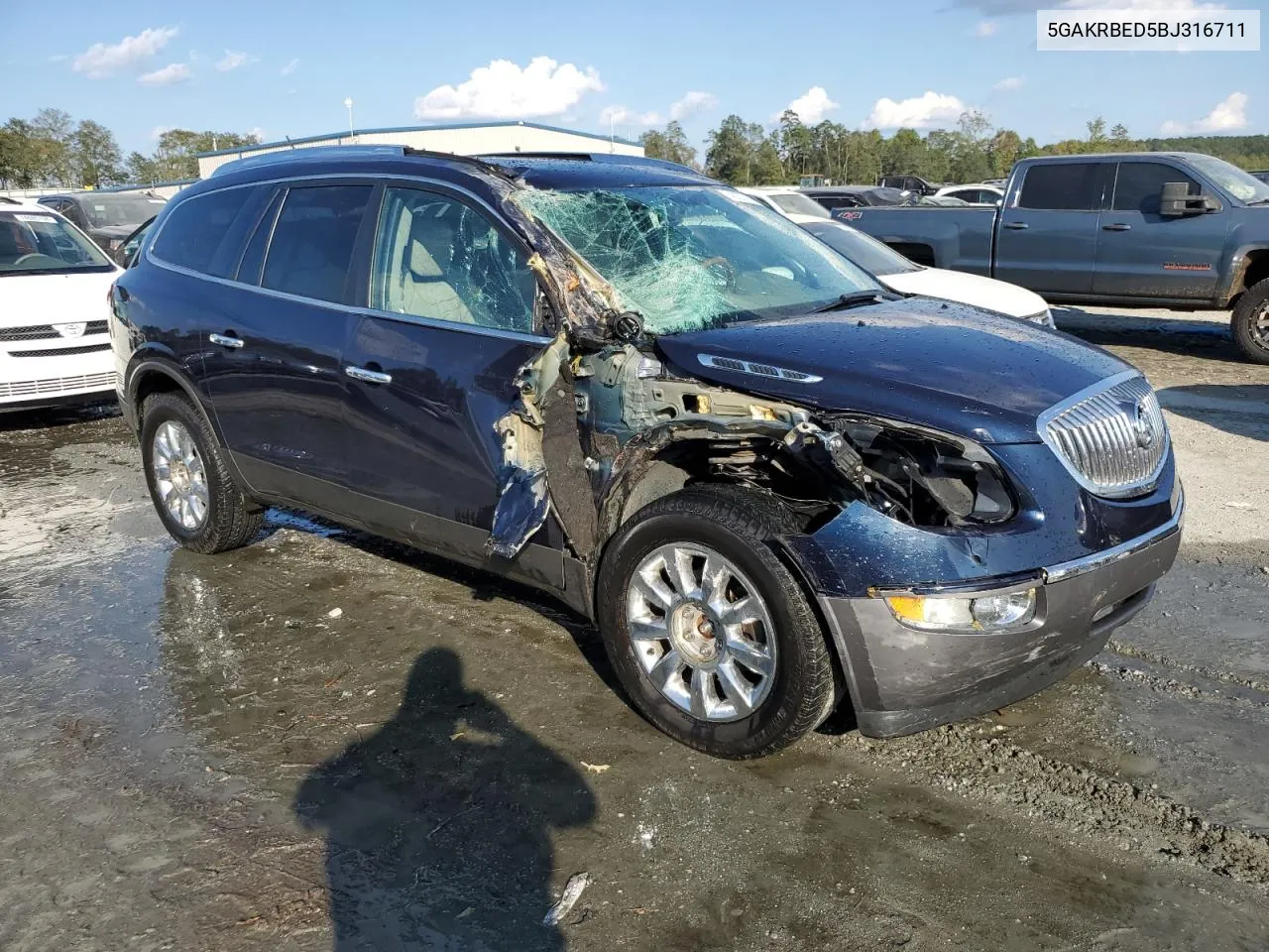 2011 Buick Enclave Cxl VIN: 5GAKRBED5BJ316711 Lot: 74026744