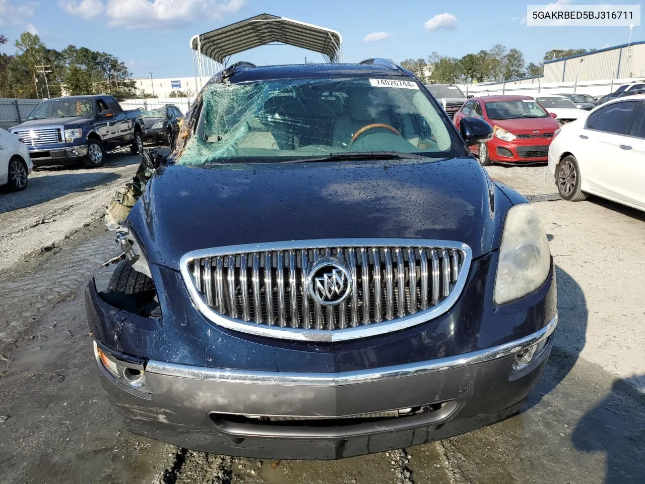 2011 Buick Enclave Cxl VIN: 5GAKRBED5BJ316711 Lot: 74026744