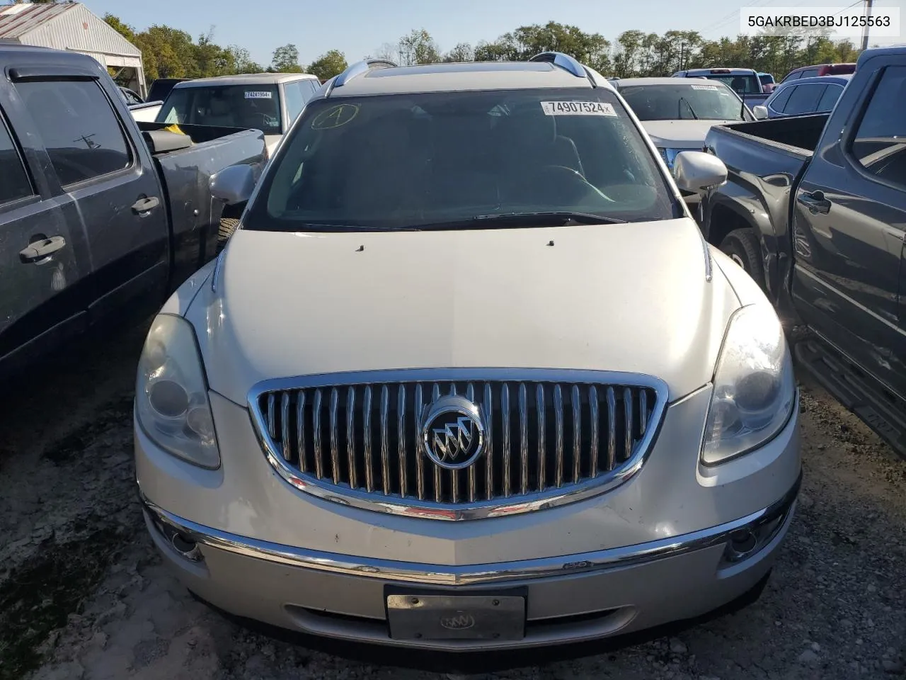 2011 Buick Enclave Cxl VIN: 5GAKRBED3BJ125563 Lot: 74907524