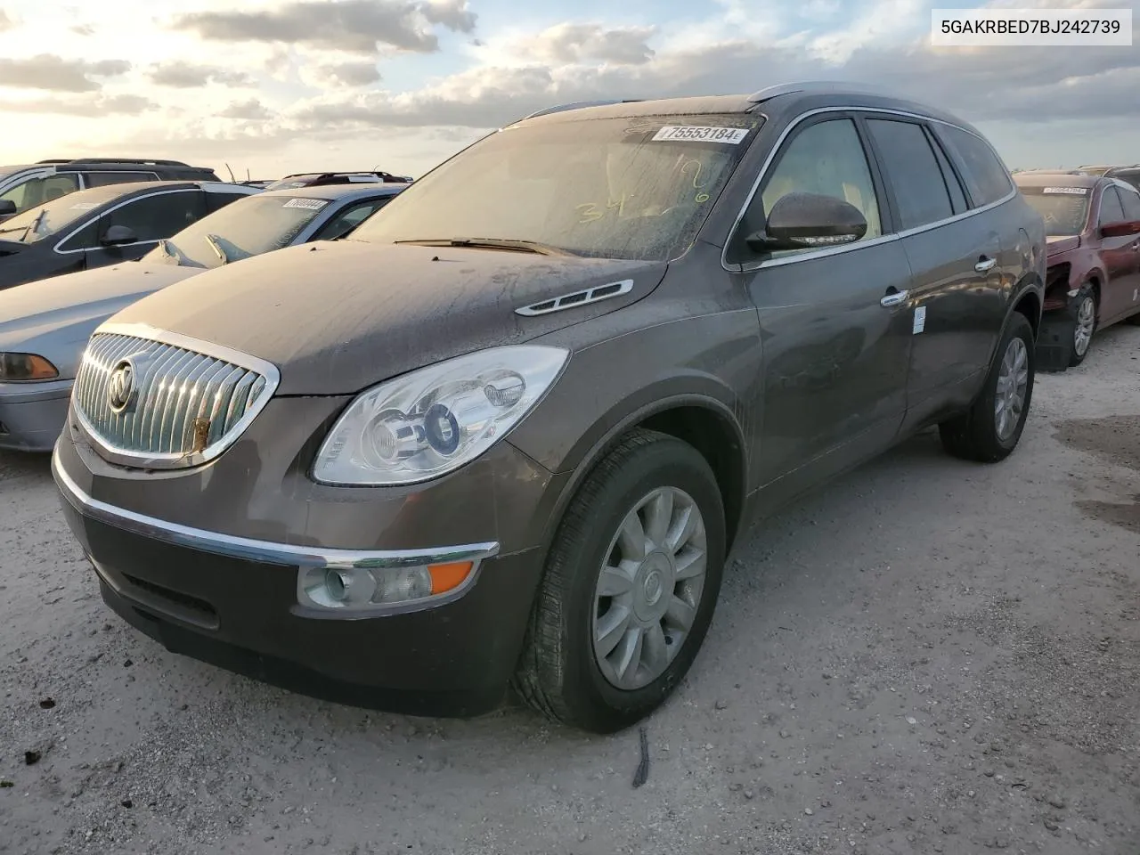 2011 Buick Enclave Cxl VIN: 5GAKRBED7BJ242739 Lot: 75553184