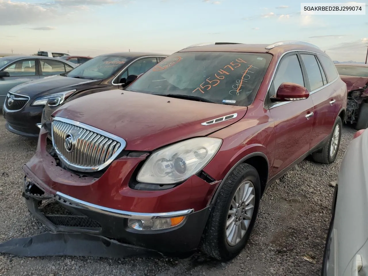 2011 Buick Enclave Cxl VIN: 5GAKRBED2BJ299074 Lot: 75564754