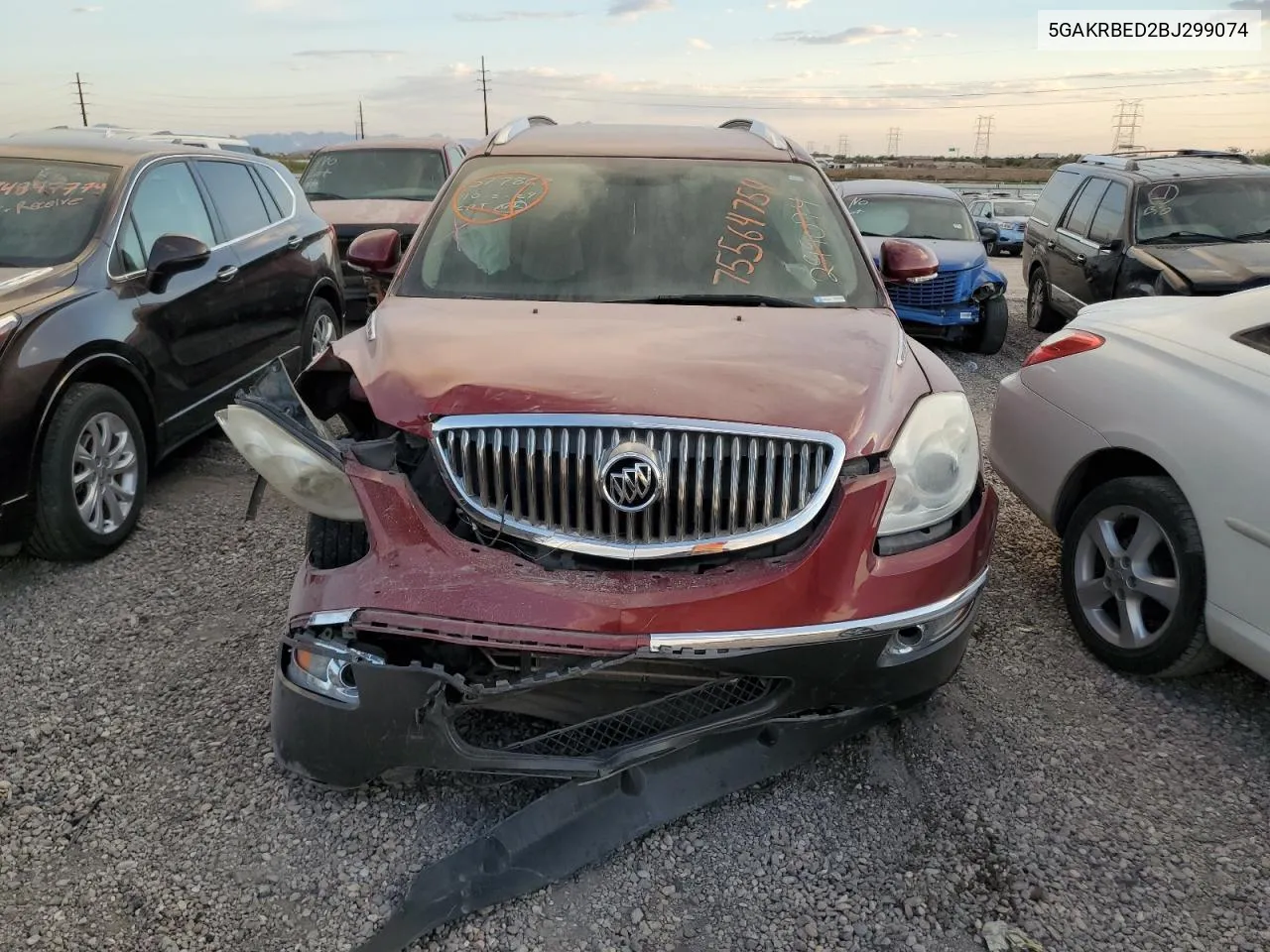 2011 Buick Enclave Cxl VIN: 5GAKRBED2BJ299074 Lot: 75564754