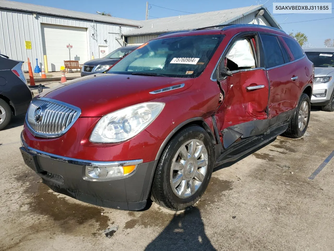 2011 Buick Enclave Cxl VIN: 5GAKVBEDXBJ311855 Lot: 75760904