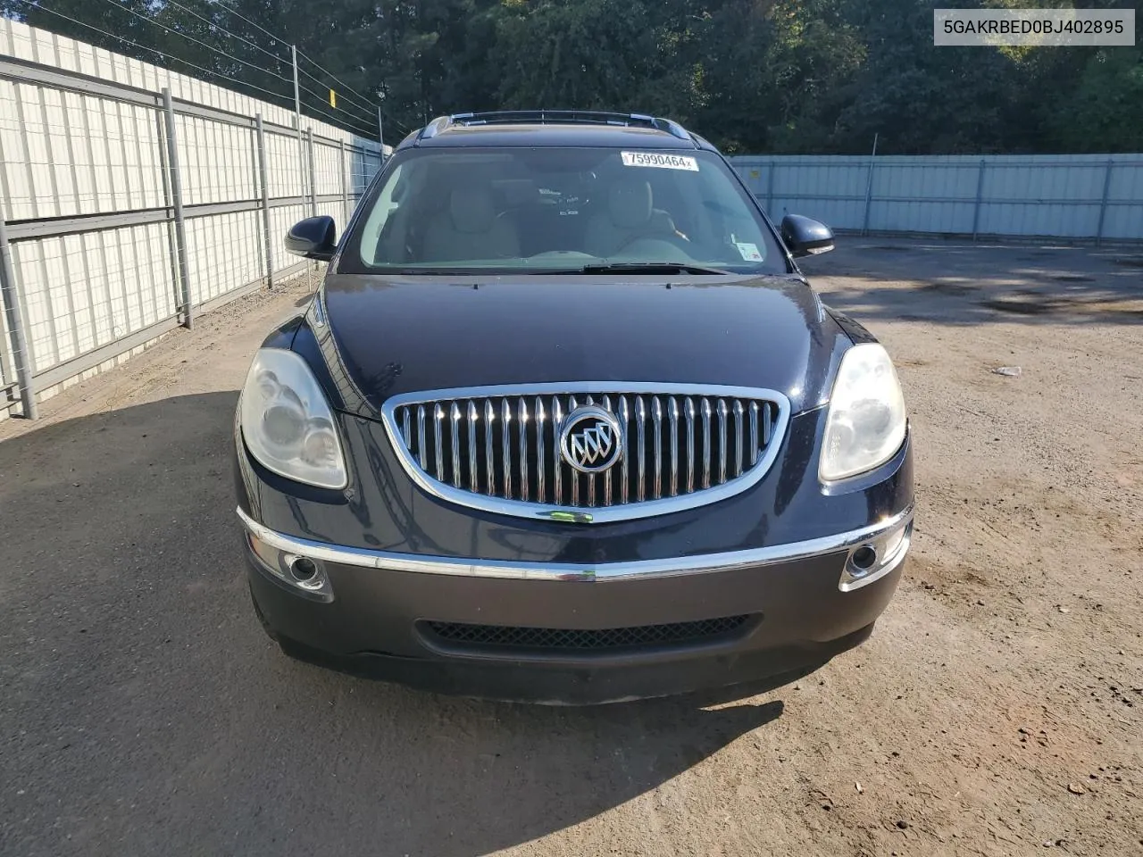 2011 Buick Enclave Cxl VIN: 5GAKRBED0BJ402895 Lot: 75990464