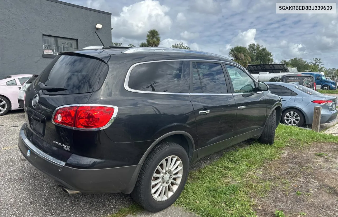 2011 Buick Enclave Cxl VIN: 5GAKRBED8BJ339609 Lot: 76077134