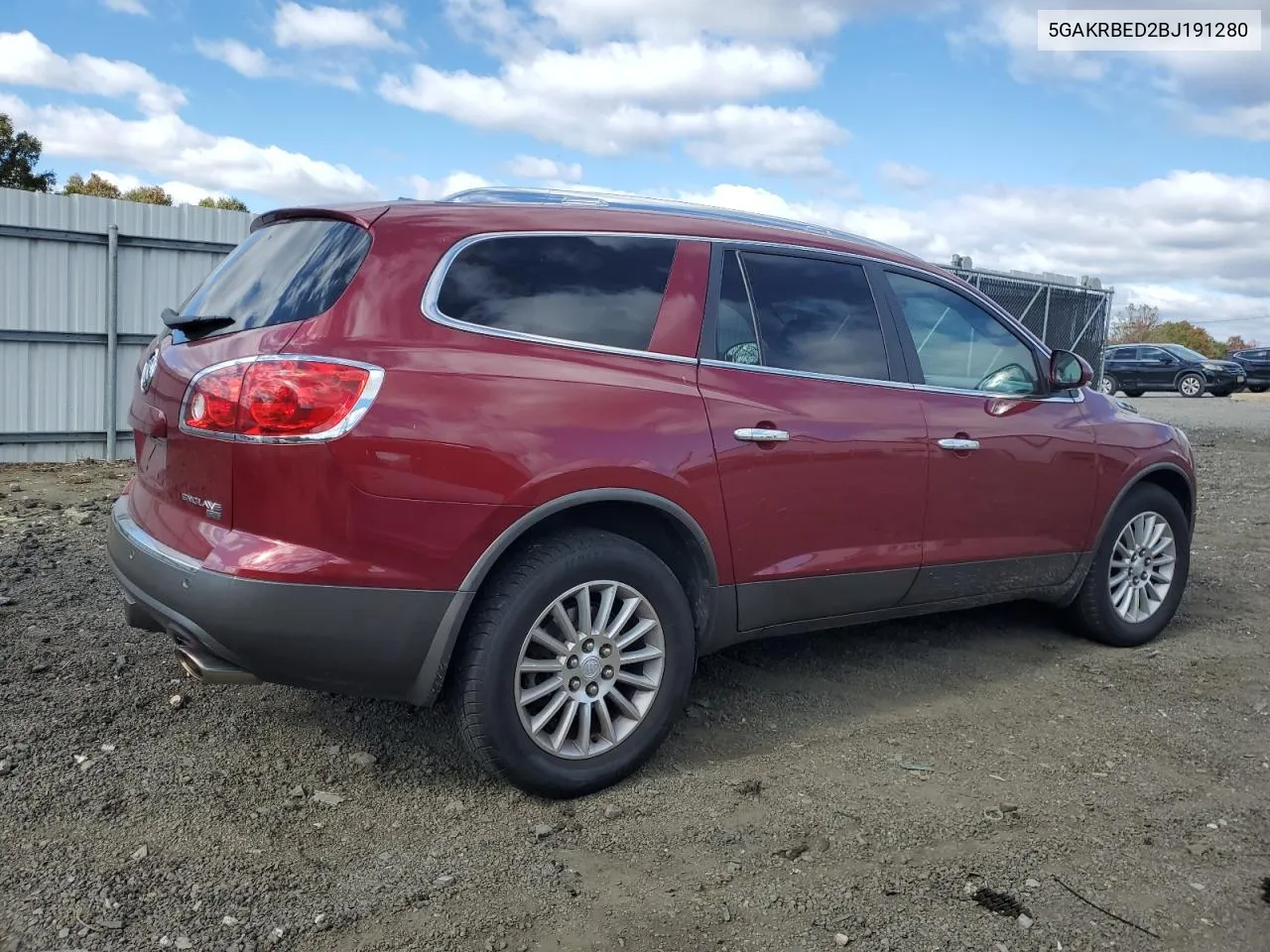 2011 Buick Enclave Cxl VIN: 5GAKRBED2BJ191280 Lot: 76291034