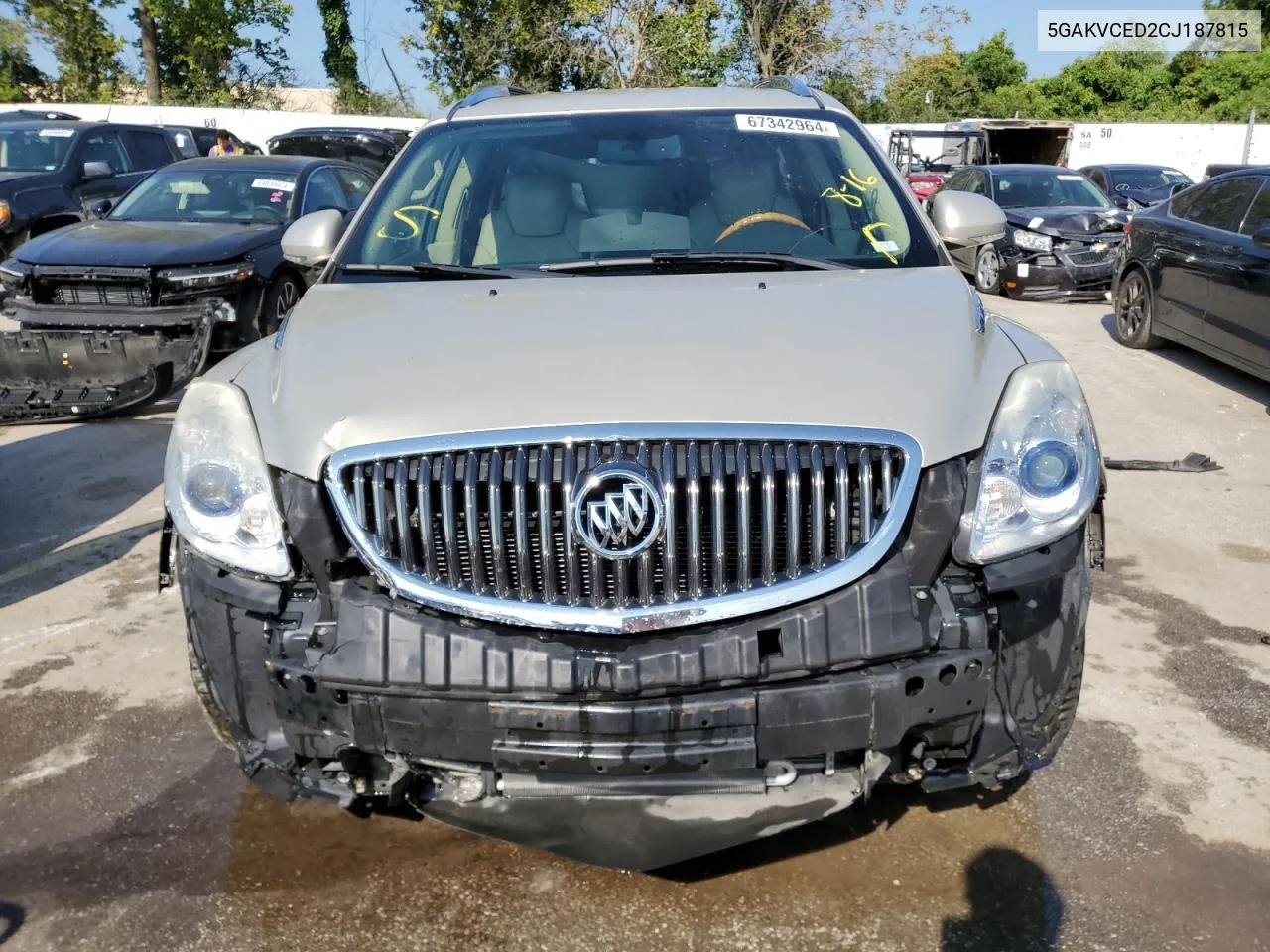 2012 Buick Enclave VIN: 5GAKVCED2CJ187815 Lot: 67342964