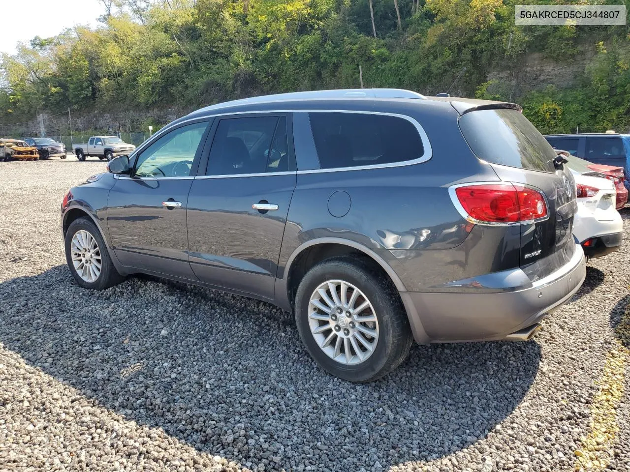 2012 Buick Enclave VIN: 5GAKRCED5CJ344807 Lot: 69856614