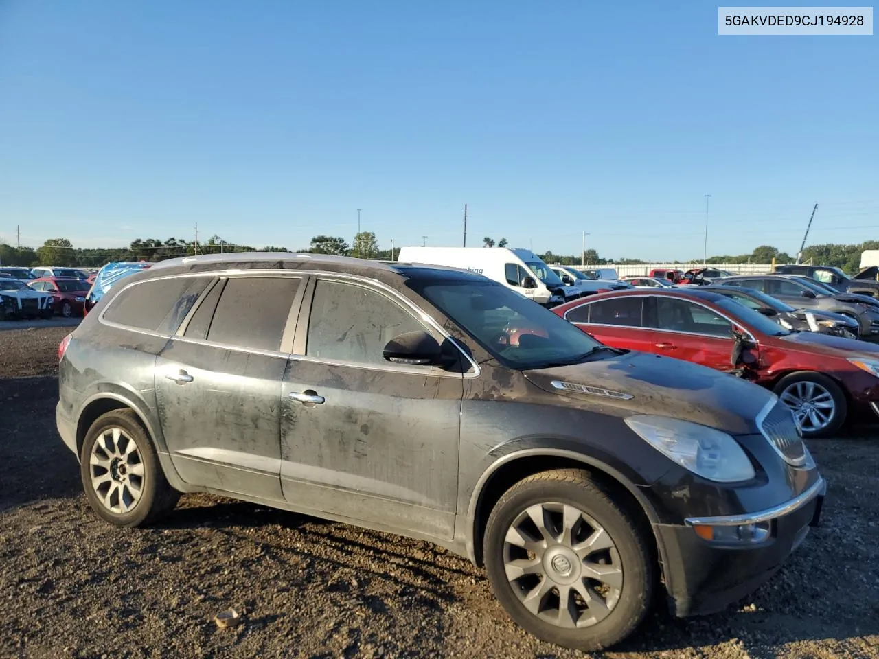 2012 Buick Enclave VIN: 5GAKVDED9CJ194928 Lot: 70335174