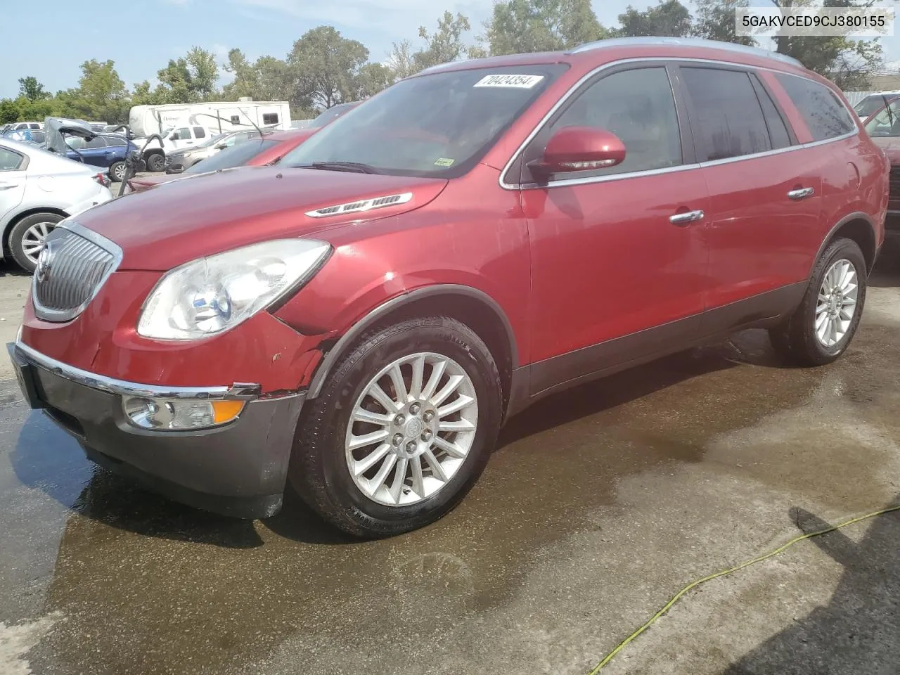 2012 Buick Enclave VIN: 5GAKVCED9CJ380155 Lot: 70424354