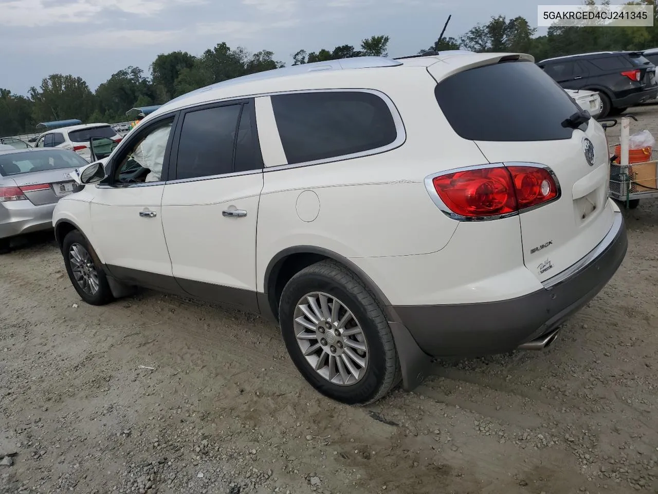 2012 Buick Enclave VIN: 5GAKRCED4CJ241345 Lot: 71092714