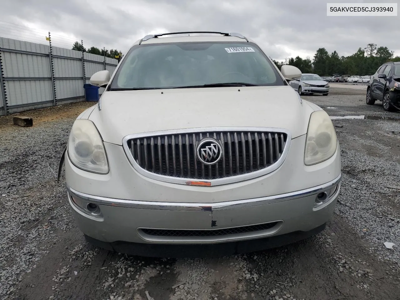 2012 Buick Enclave VIN: 5GAKVCED5CJ393940 Lot: 71601954