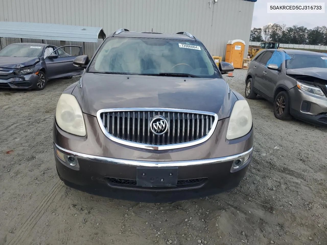 2012 Buick Enclave VIN: 5GAKRCED5CJ316733 Lot: 72006064