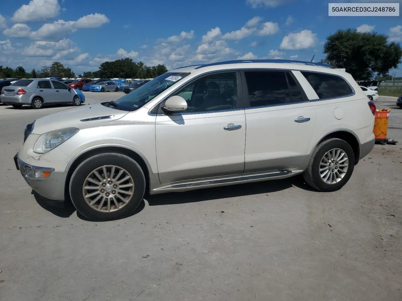 2012 Buick Enclave VIN: 5GAKRCED3CJ248786 Lot: 72602804