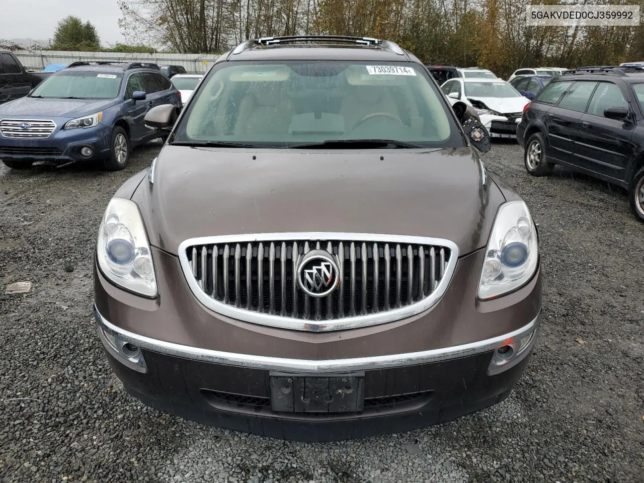 2012 Buick Enclave VIN: 5GAKVDED0CJ359992 Lot: 73039714