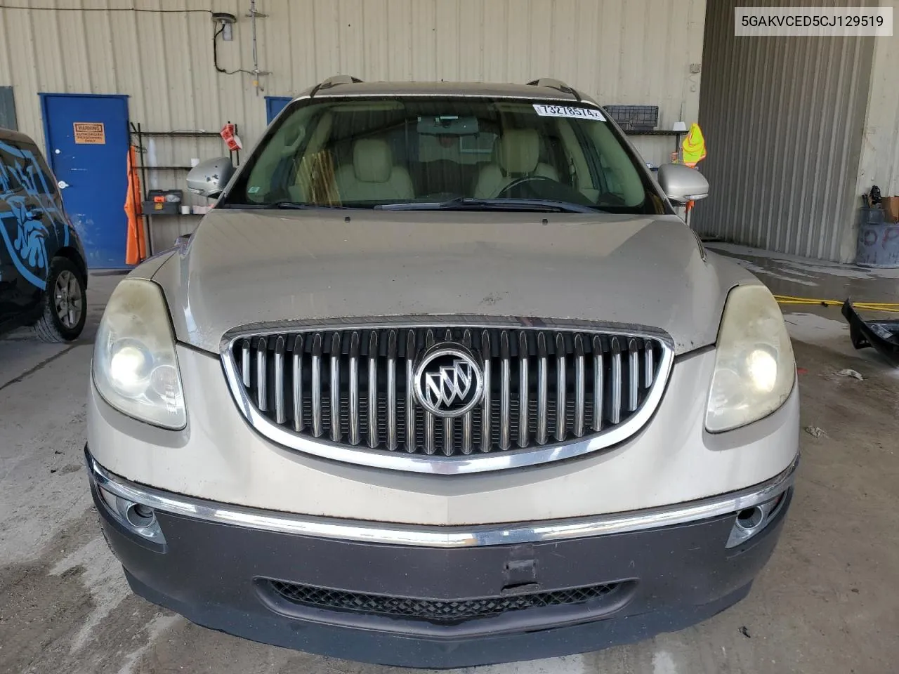 2012 Buick Enclave VIN: 5GAKVCED5CJ129519 Lot: 73278574