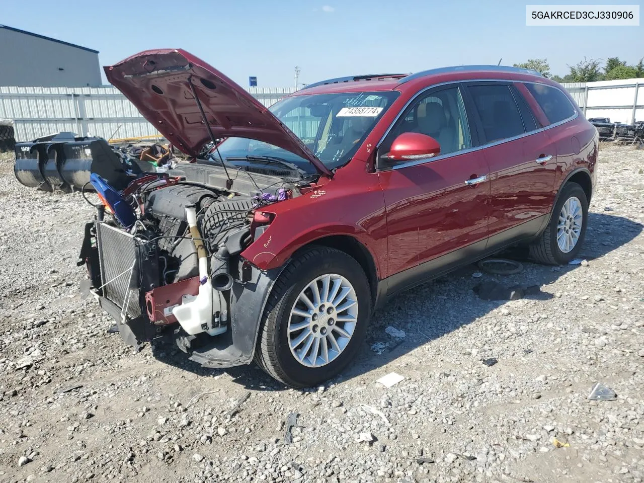 2012 Buick Enclave VIN: 5GAKRCED3CJ330906 Lot: 74358774