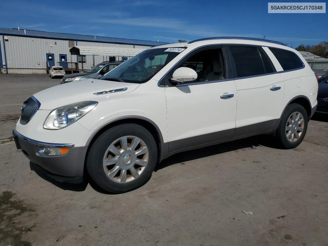 2012 Buick Enclave VIN: 5GAKRCED5CJ170348 Lot: 75261714