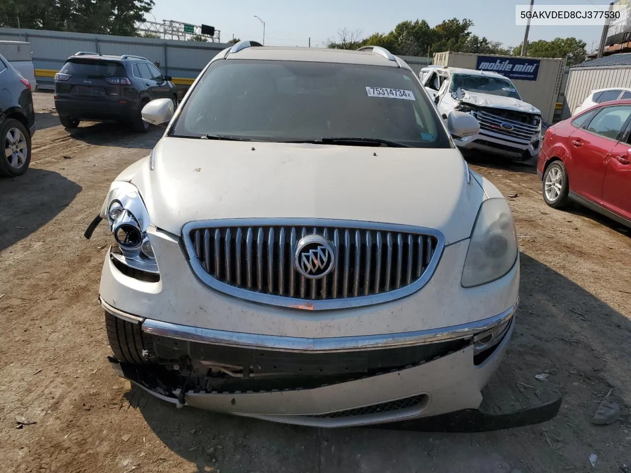 2012 Buick Enclave VIN: 5GAKVDED8CJ377530 Lot: 75314734