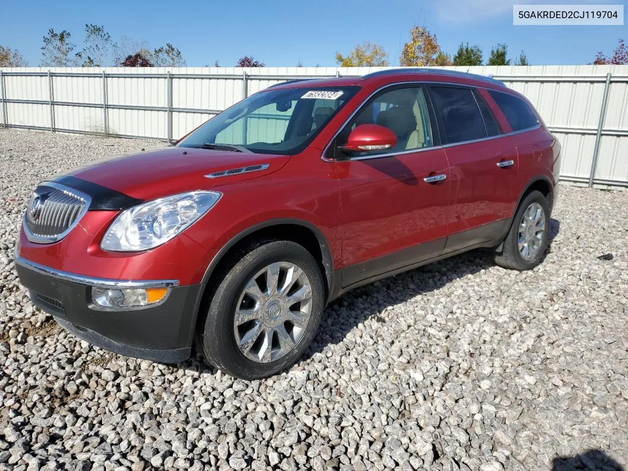 2012 Buick Enclave VIN: 5GAKRDED2CJ119704 Lot: 75932884