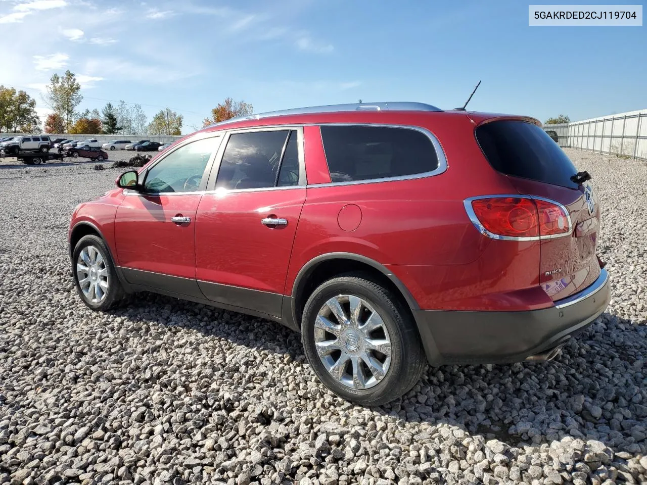 2012 Buick Enclave VIN: 5GAKRDED2CJ119704 Lot: 75932884