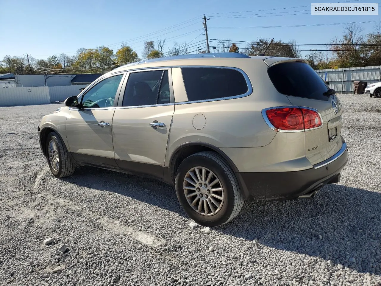 2012 Buick Enclave VIN: 5GAKRAED3CJ161815 Lot: 77544004