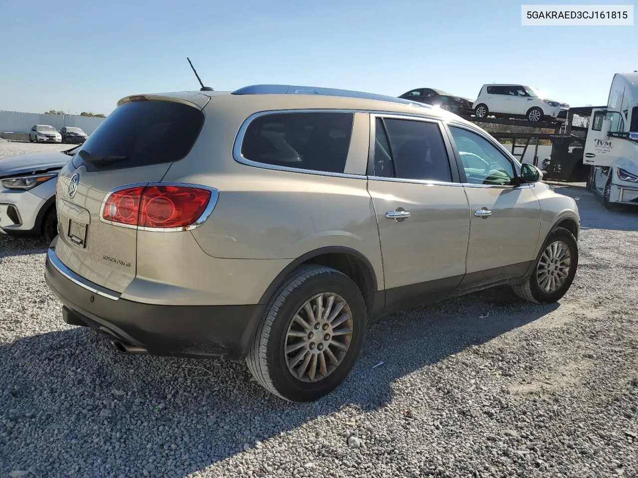 2012 Buick Enclave VIN: 5GAKRAED3CJ161815 Lot: 77544004