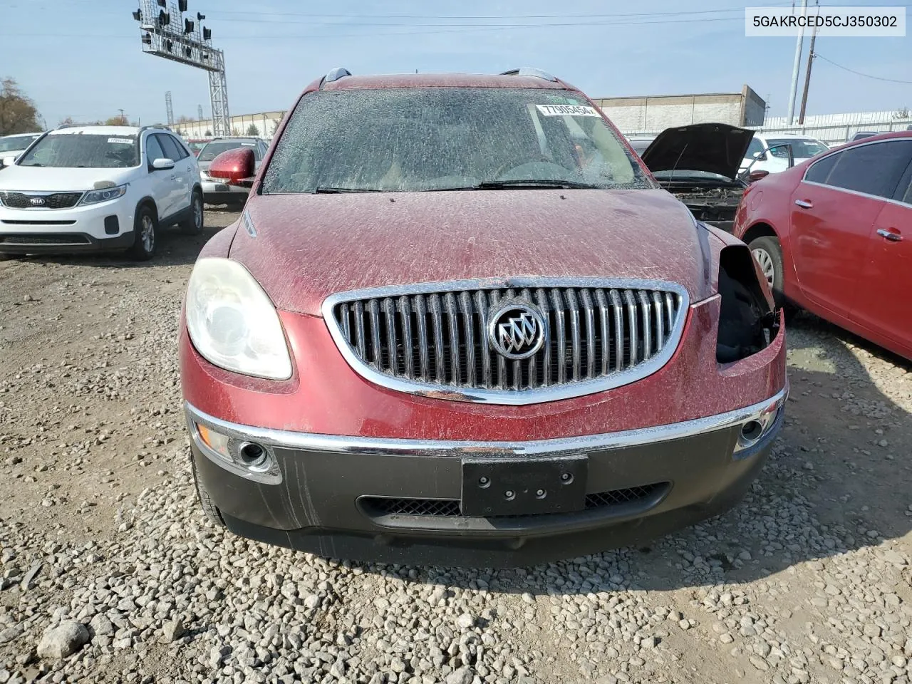 2012 Buick Enclave VIN: 5GAKRCED5CJ350302 Lot: 77905454