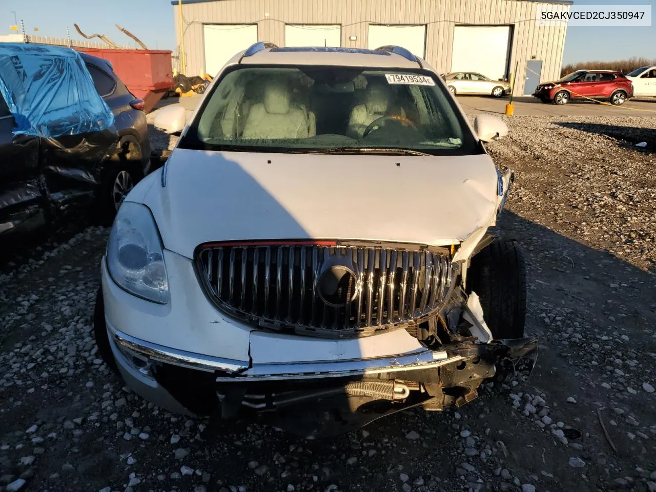 2012 Buick Enclave VIN: 5GAKVCED2CJ350947 Lot: 79419534