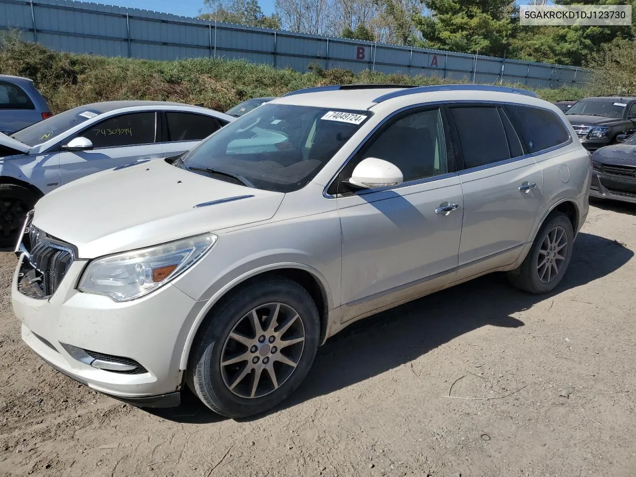 2013 Buick Enclave VIN: 5GAKRCKD1DJ123730 Lot: 74049724