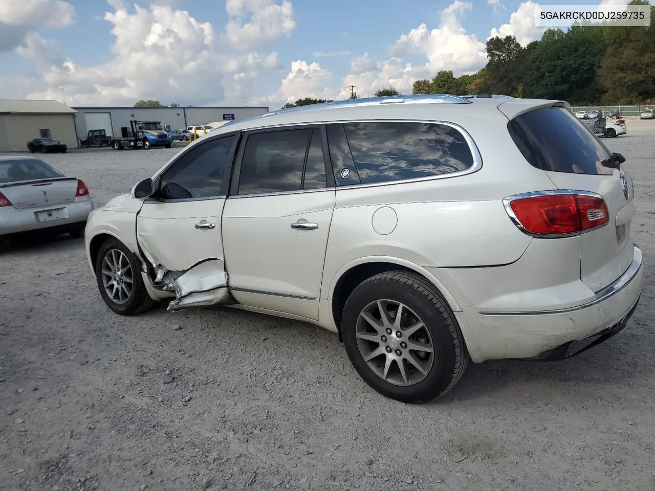 2013 Buick Enclave VIN: 5GAKRCKD0DJ259735 Lot: 74082694