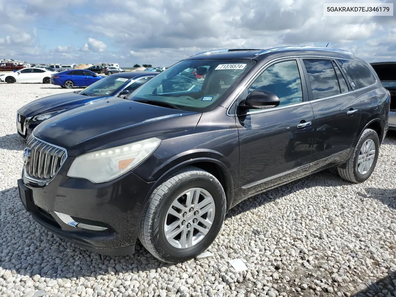 2014 Buick Enclave VIN: 5GAKRAKD7EJ346179 Lot: 71376574