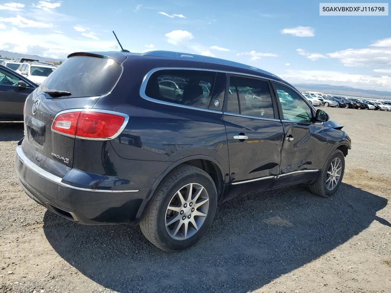 2015 Buick Enclave VIN: 5GAKVBKDXFJ116798 Lot: 60807634