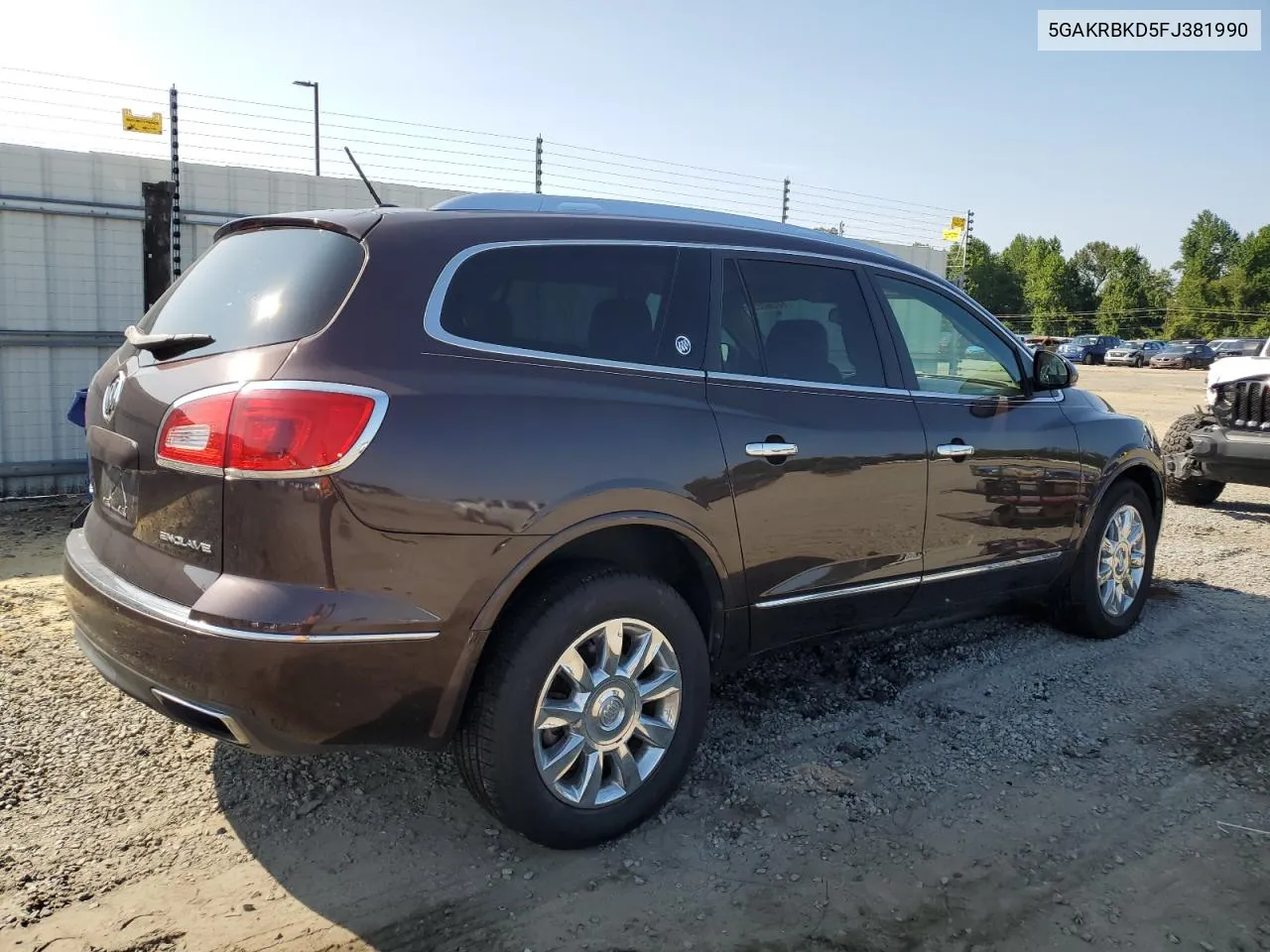 2015 Buick Enclave VIN: 5GAKRBKD5FJ381990 Lot: 68560394