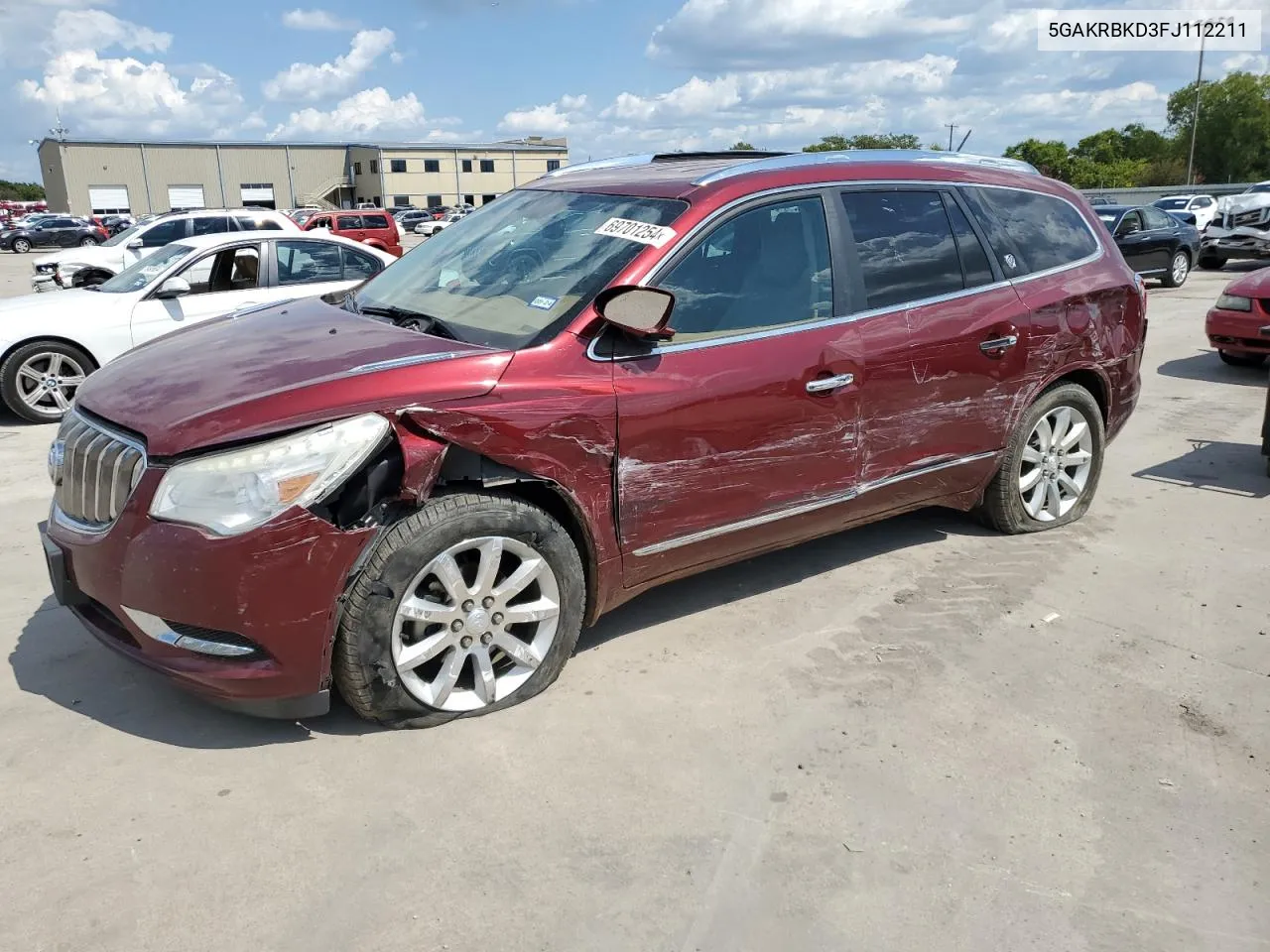 2015 Buick Enclave VIN: 5GAKRBKD3FJ112211 Lot: 69701254