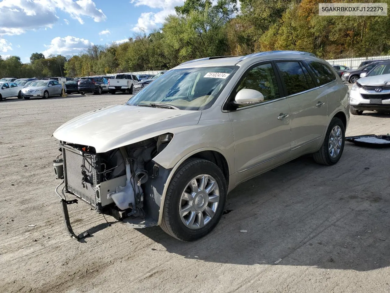 2015 Buick Enclave VIN: 5GAKRBKDXFJ122279 Lot: 75102474