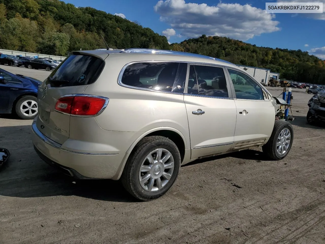 2015 Buick Enclave VIN: 5GAKRBKDXFJ122279 Lot: 75102474