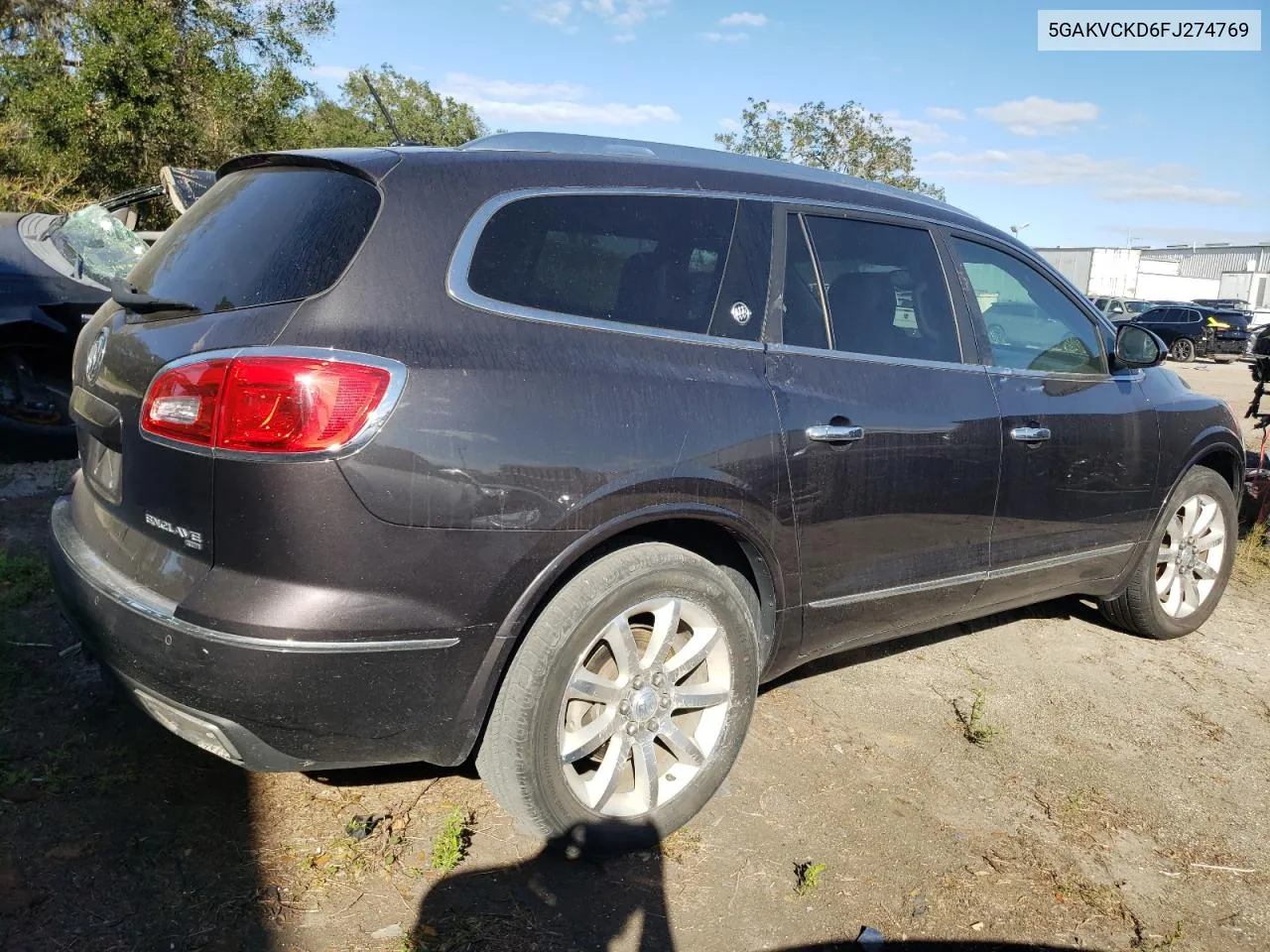 2015 Buick Enclave VIN: 5GAKVCKD6FJ274769 Lot: 75108174