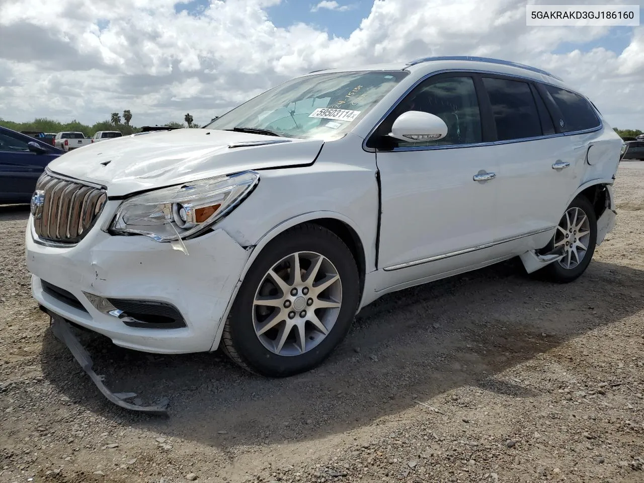 2016 Buick Enclave VIN: 5GAKRAKD3GJ186160 Lot: 59503114